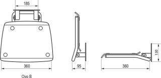 Сиденье для душа Ravak OVO-B CLEAR B8F0000015